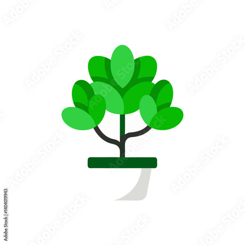 jade plant doodle icon vector illustration on transparent background