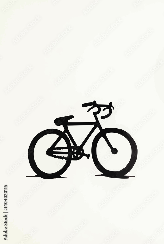 Fototapeta premium Cyclist Riding Bike Silhouette