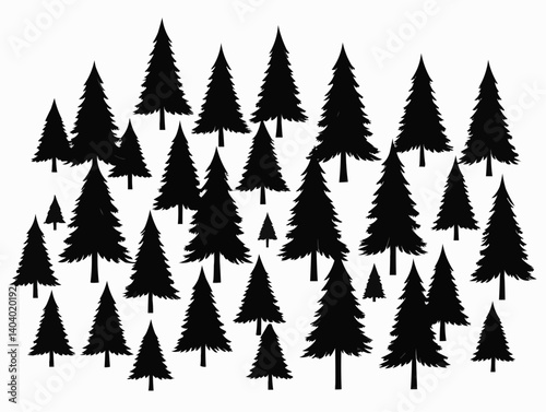 Pine Forest Silhouette


