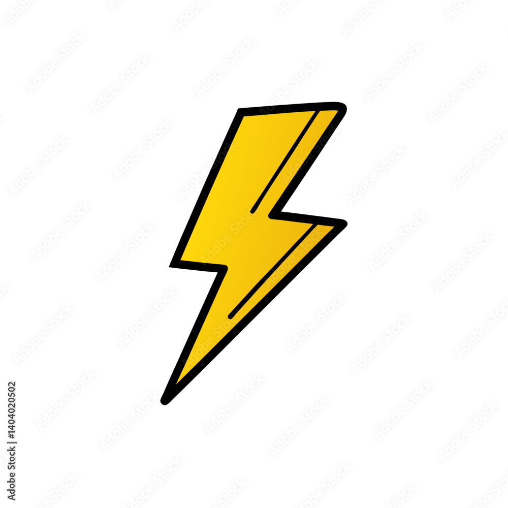 lightning icon on a white background lightning icon on a white background