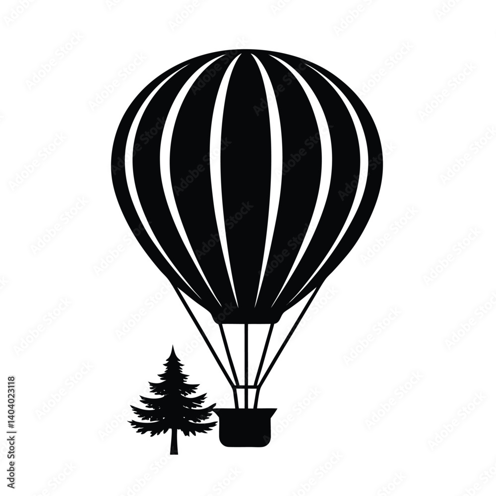 Naklejka premium large hot air balloon