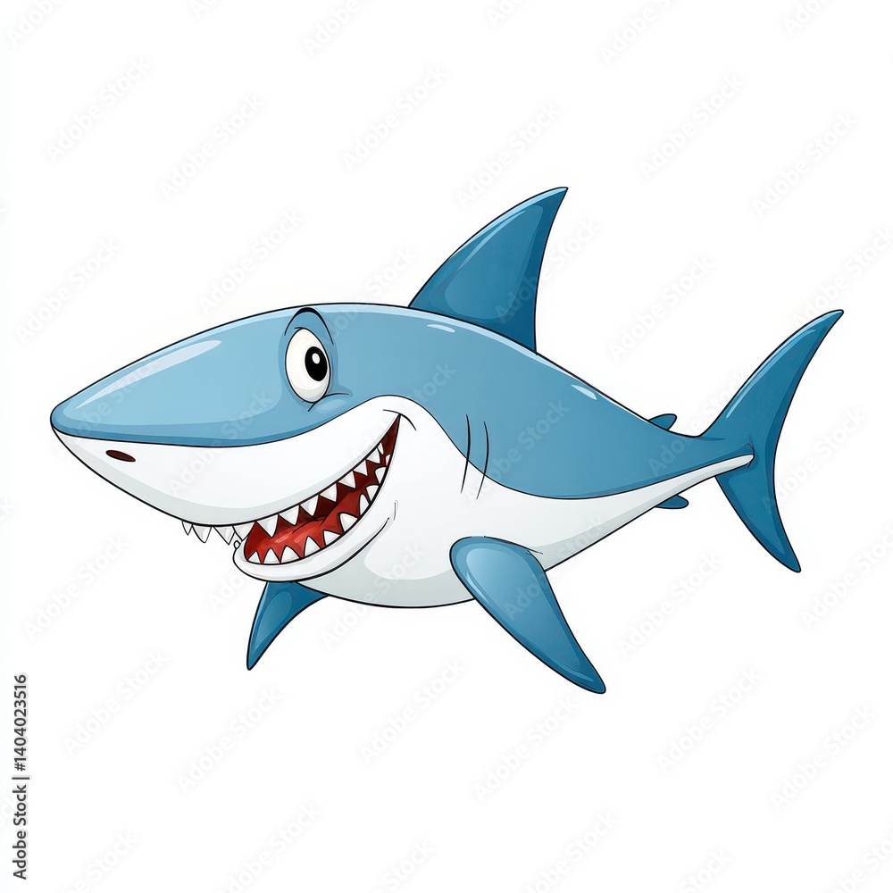 Obraz premium Cartoon shark character