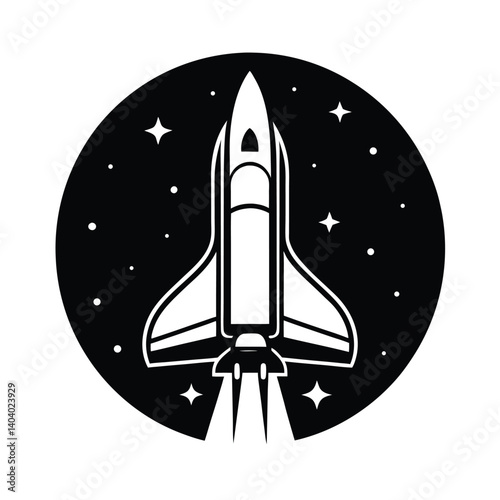 space shuttle on white background