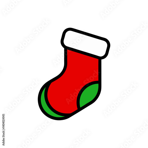 christmas sock isolated on white background