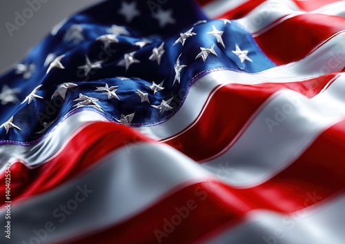 Vibrant U.S. flag waving, symbolizing patriotism and national pride.