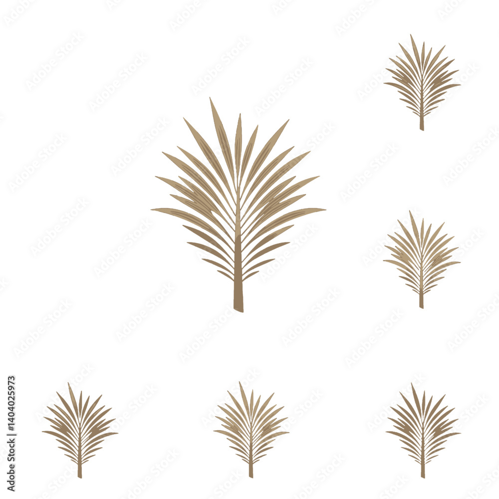Obraz premium Golden Palm Leaf Design