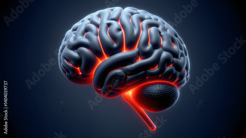 grey human brain 
