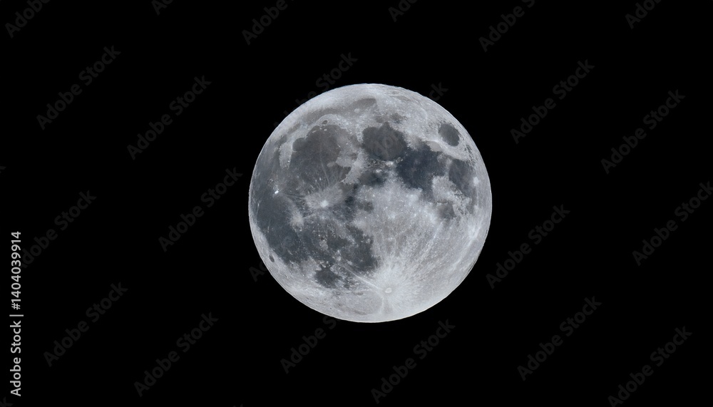 Obraz premium Full moon background isolated on black