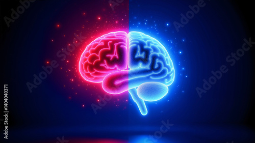 front back halfed human brain