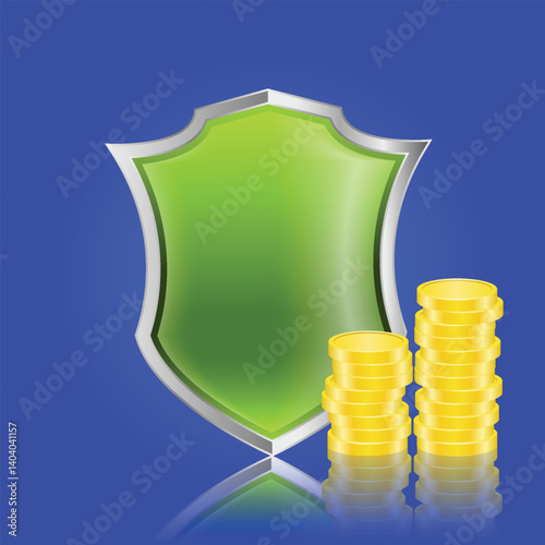 shield and coin's