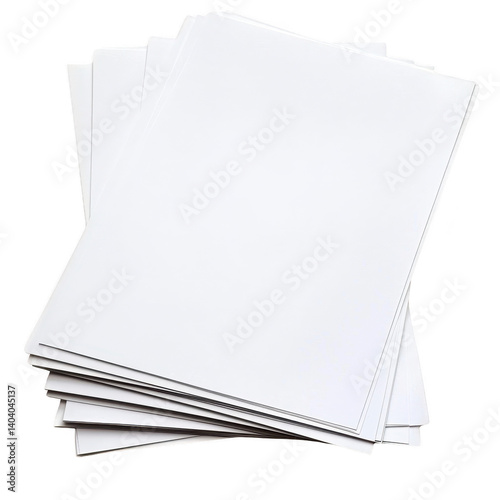 stack of blank white paper sheets is neatly arranged, ready for use in printing, writing, or drawing. clean and crisp appearance of paper suggests versatility and potential for creativity