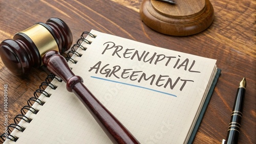 Prenuptial Agreement Concept: A close-up view of a legal document with the words 