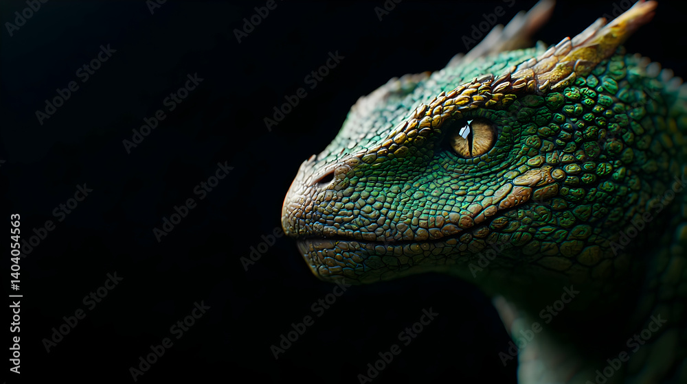 Fototapeta premium Profile View Of Small Dragon
