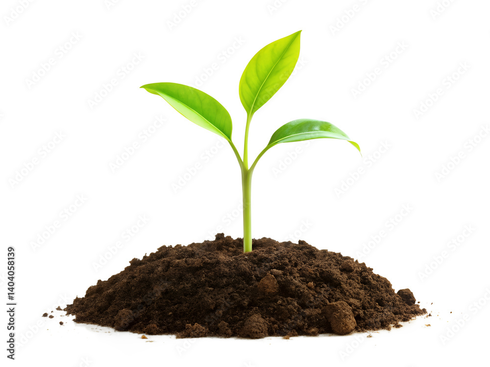 fresh young plant sprout emerging from the soil fresh young plant sprout emerging from the soil