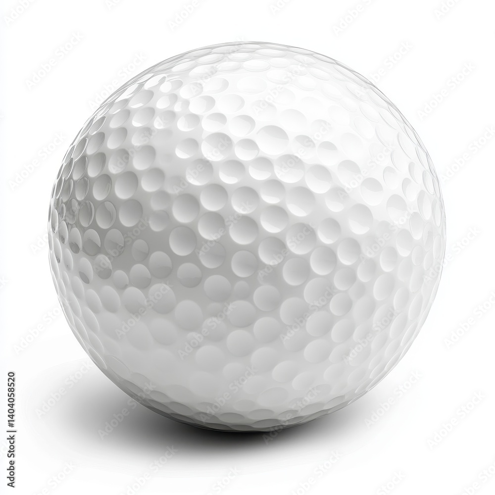 Isolated golf ball close up view on white background Isolated golf ball close up view on white background