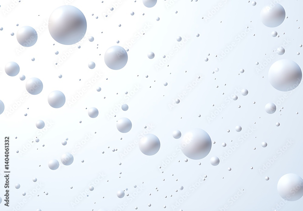 White Spheres Floating Above a Soft Light Background for Abstract Art White Spheres Floating Above a Soft Light Background for Abstract Art