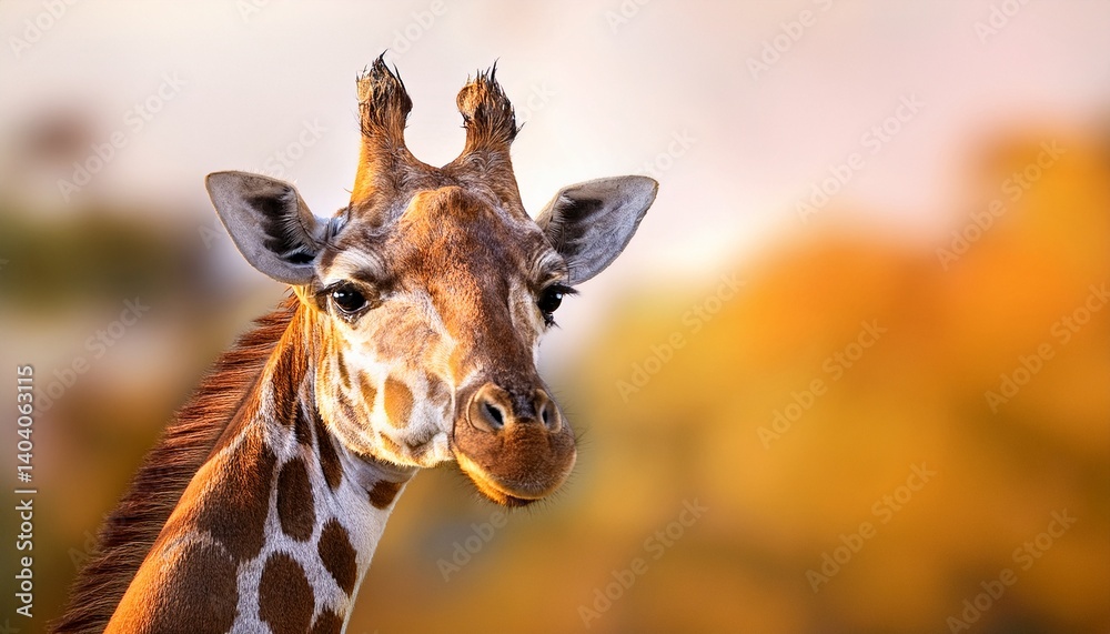 Obraz premium Greeting card with cute giraffe