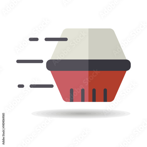 Food box vector isolated icon. Delivery sign