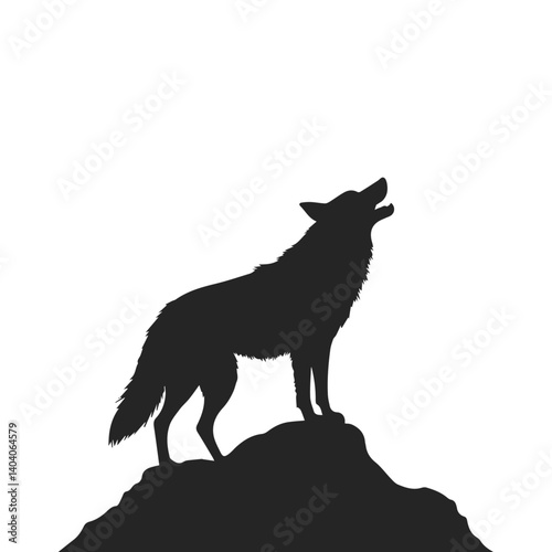 black wolf vector