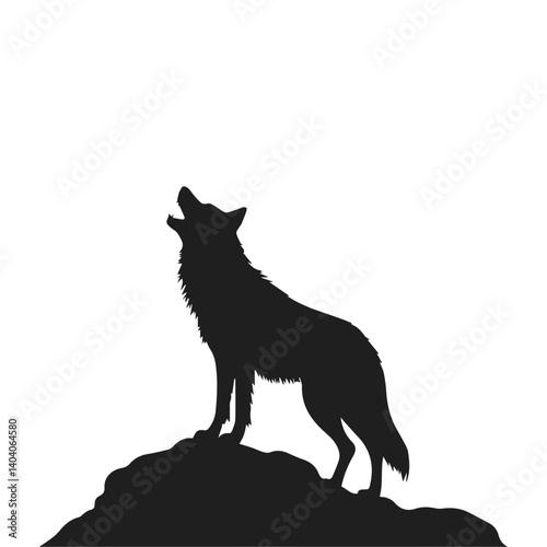 black wolf vector