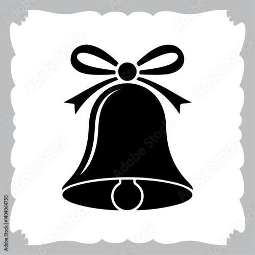 Sleek Christmas Bell Silhouette Art