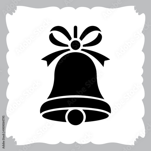 Traditional Bell with Bow Clipart