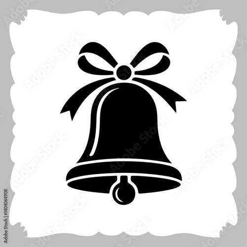 Decorative Winter Bell with Ribbon Design
