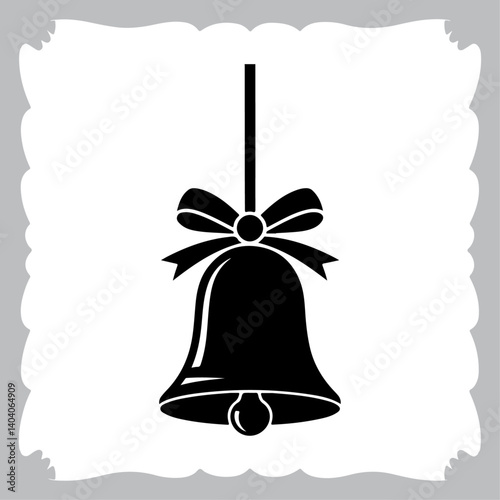 Decorative Winter Bell with Ribbon Design