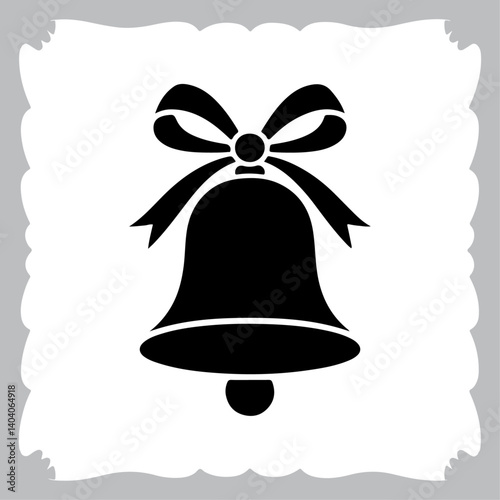 Decorative Winter Bell with Ribbon Design