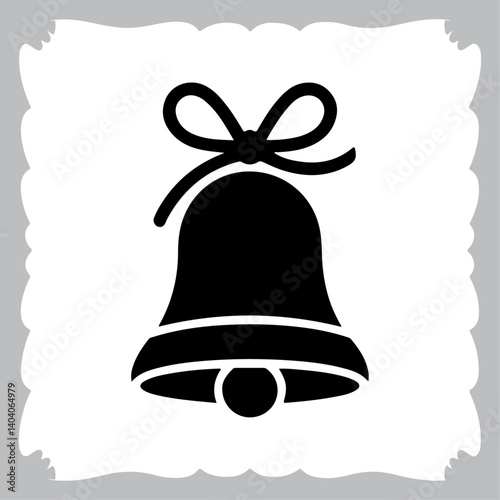 Sleek Christmas Bell Silhouette Art