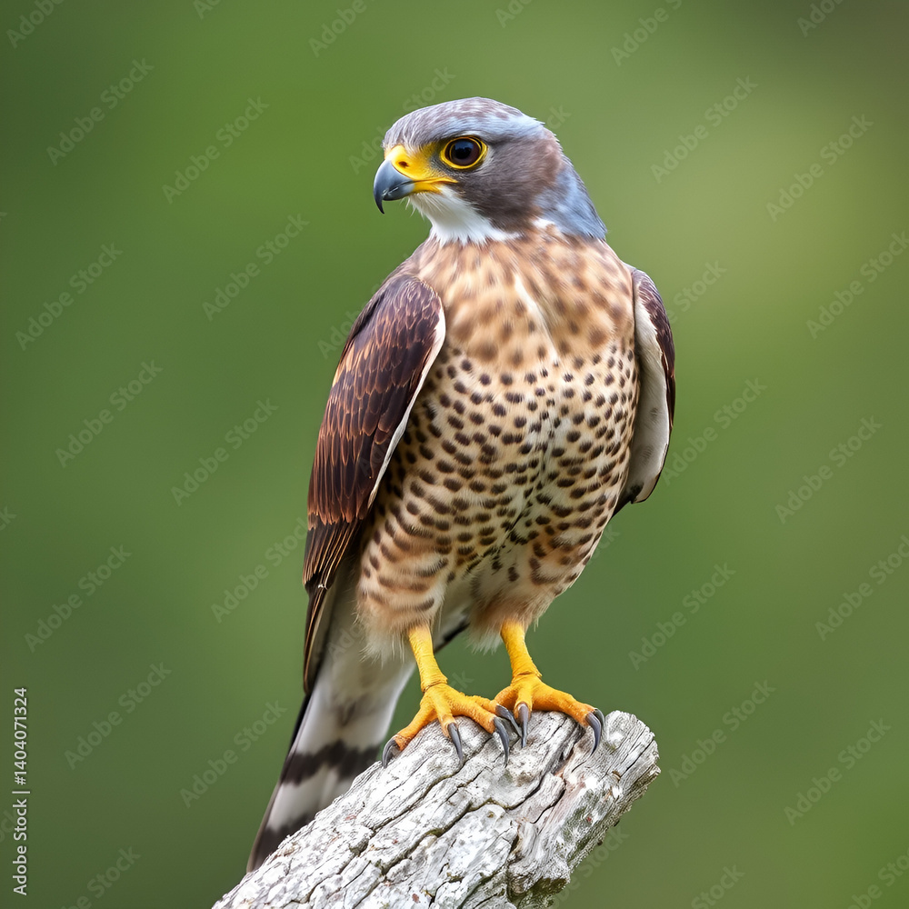 Eurasian sparrowhawk perched confidently, showcasing striking features and vibrant colors, Eurasian sparrowhawk Accipiter nisus Close up Eurasian sparrowhawk perched confidently, showcasing striking features and vibrant colors, Eurasian sparrowhawk Accipiter nisus Close up