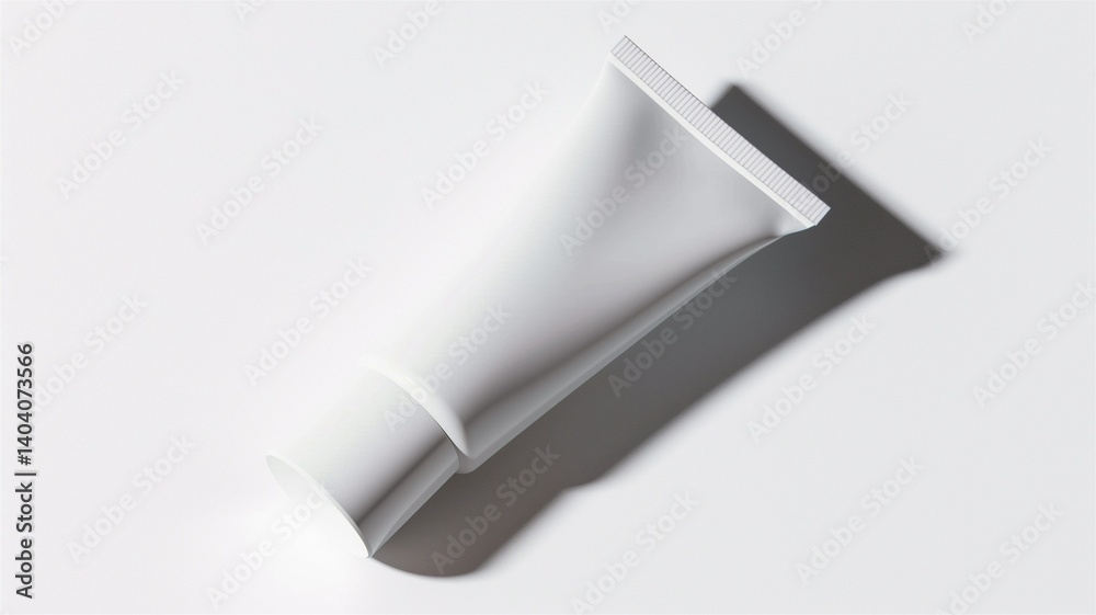 Photorealistic image of a gel cleanser tube isolated on clean white Photorealistic image of a gel cleanser tube isolated on clean white