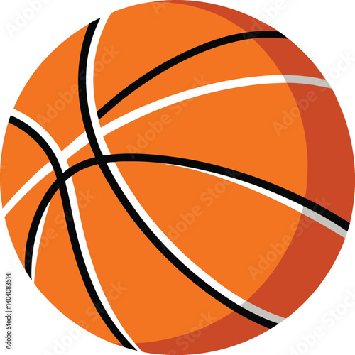 Orange Basketball Ball Illustration