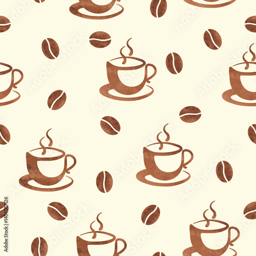 Coffee seamless pattern wit...