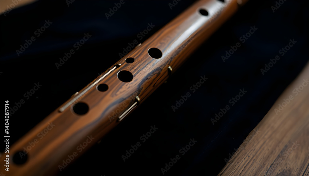 Naklejka premium close up of a flute on a table