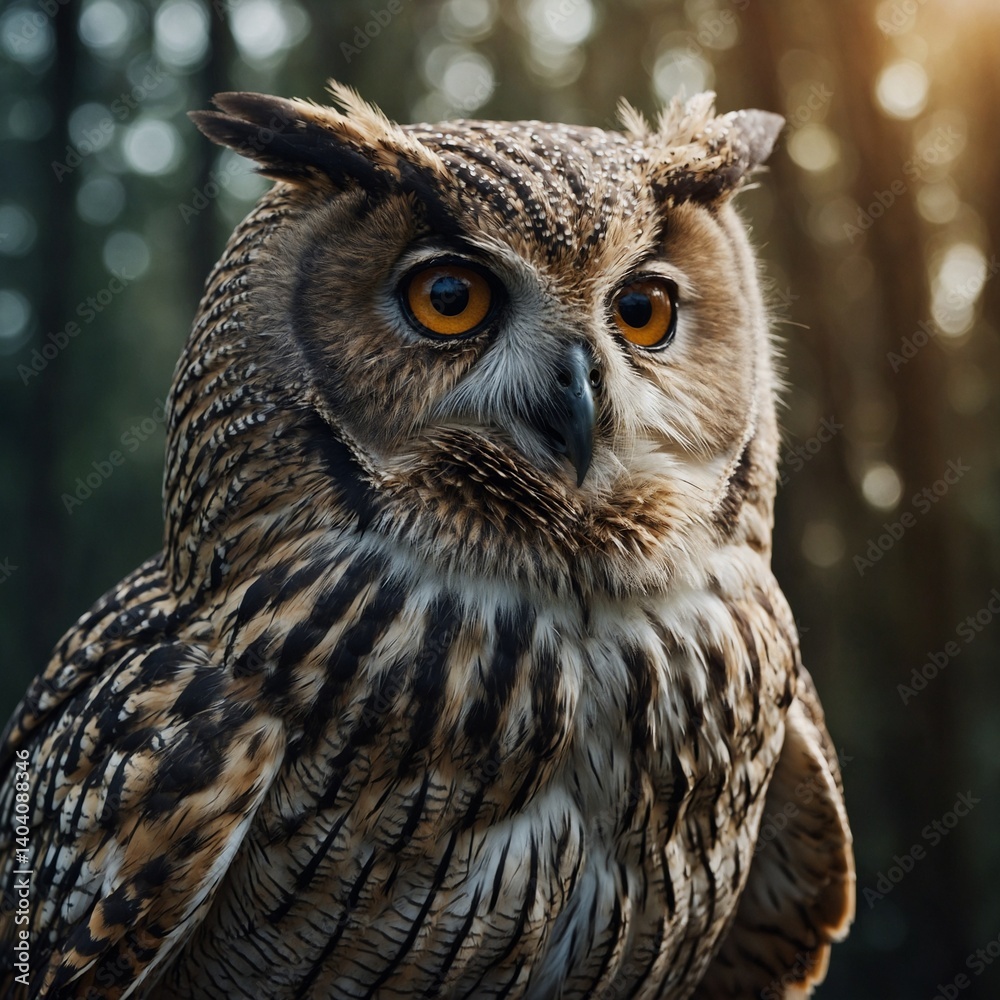 Obraz premium An owl that guides heroes to hidden realms.