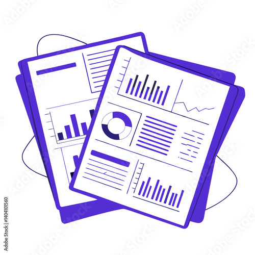 Data analysis reports with graphs and charts