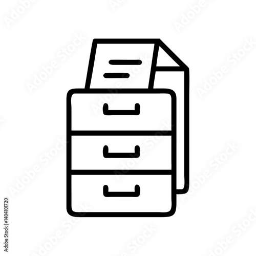 File cabinet with documents stacked inside