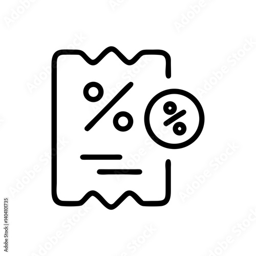 Discount sale tag with percentage symbol illustration
