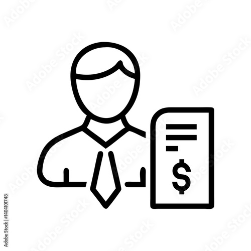 Businessman holding invoice in black and white