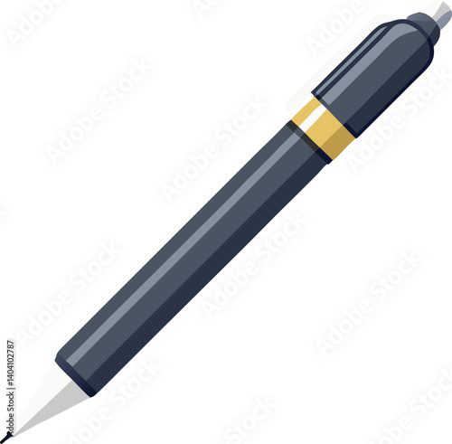 Sleek Mechanical Pencil with Integrated Eraser - Vector Illustration