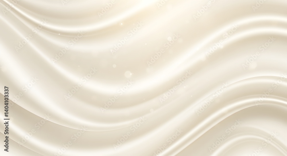 Obraz premium Wavy Beige Fabric Background with Soft Lighting Effect