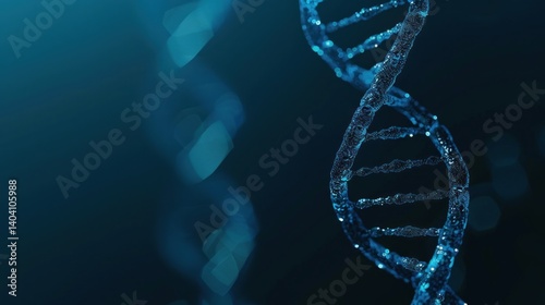 DNA Strand in Blue