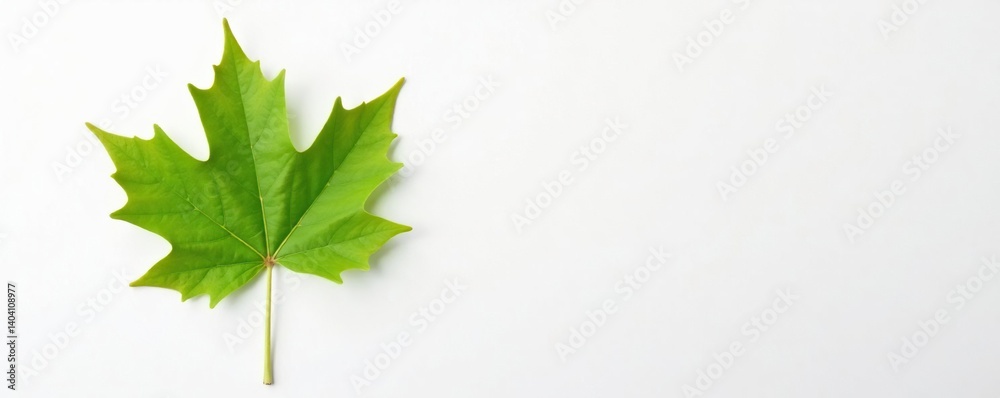 Single maple leaf against a plain white surface, leaf, greenleaf Single maple leaf against a plain white surface, leaf, greenleaf