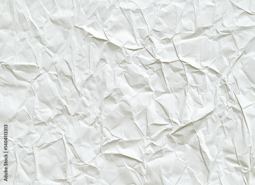 Obraz premium Crumpled White Paper Texture Background Perfect for Design Overlays and Mockups
