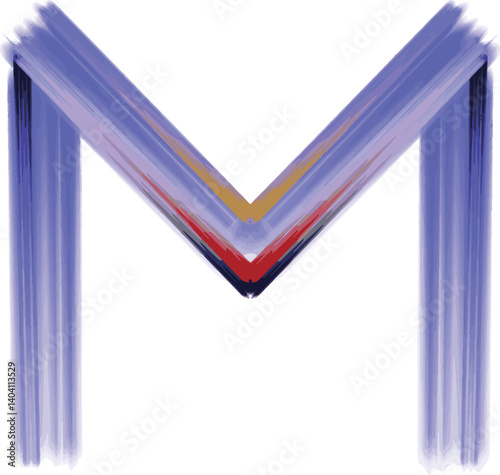 artistic letter M alphabet