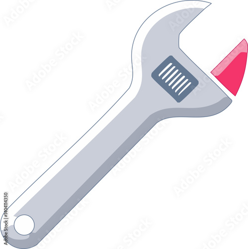 Adjustable wrench symbolizing fixing and repairing concepts