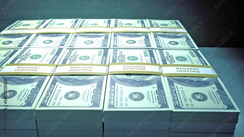 Police Photograph Large Block Of Money