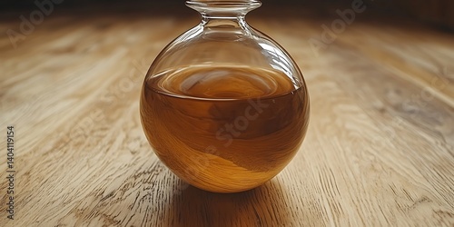 Glass Teapot on Wooden Table