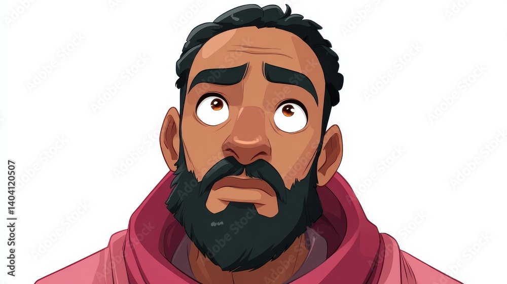 Fototapeta premium A powerful image of a Black African figure embodying Jesus Christ, symbolizing hope and salvation for all mankind.